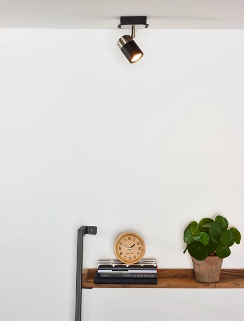 Lucide LENNERT - Plafondspot - LED Dimb. - GU10 - 1x5W 3000K - Zwart - sfeer 1